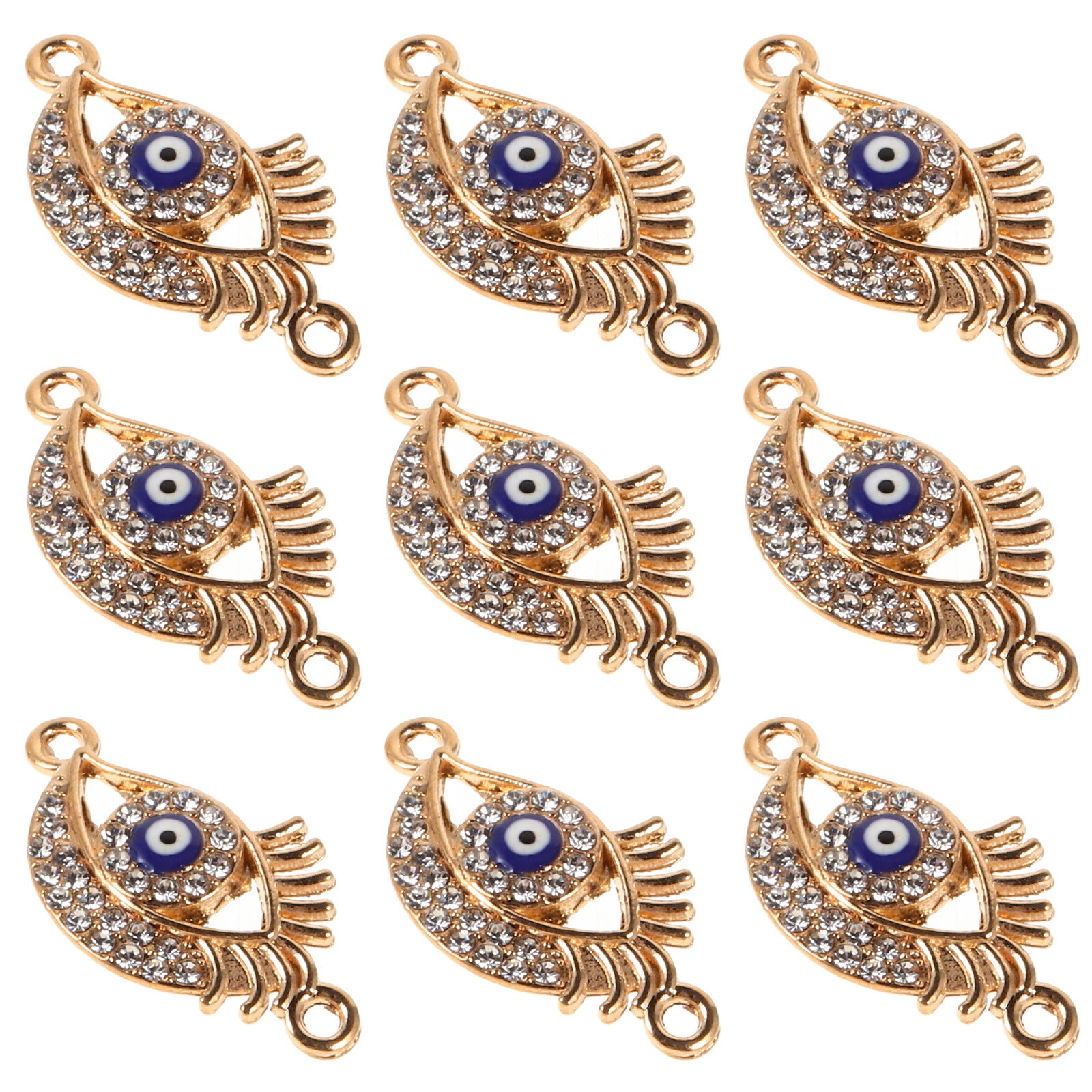 Evil Eye Bracelet - 10Pcs Creative Evil Eye Charms Alloy