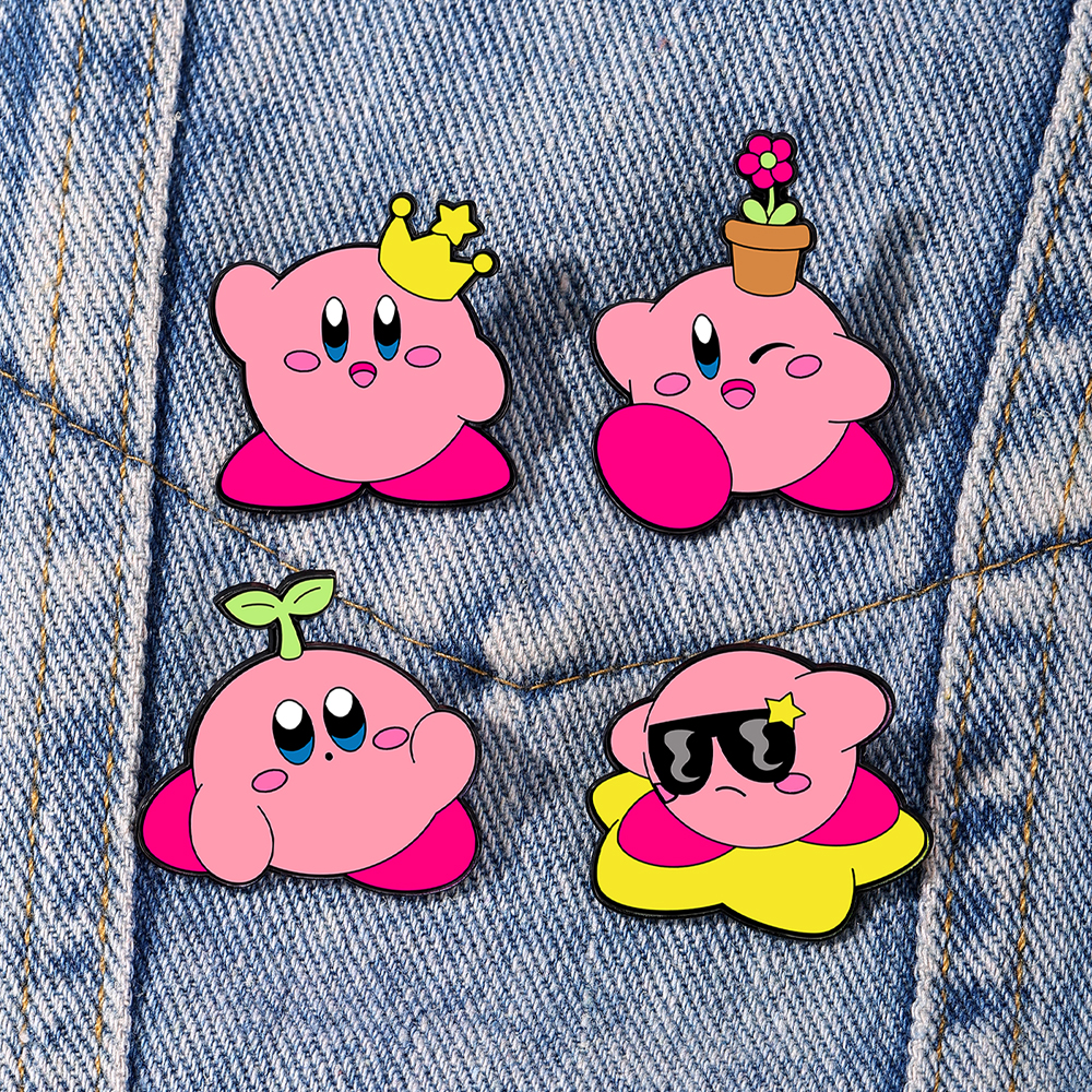Women Accessories Trending - 4pcs Kirby Enamel Lapel Pins Set