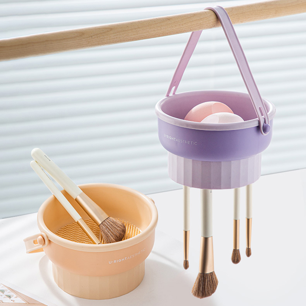 Women Accessories Organizer - Makeup Brush Cleaning Bucket Washing And