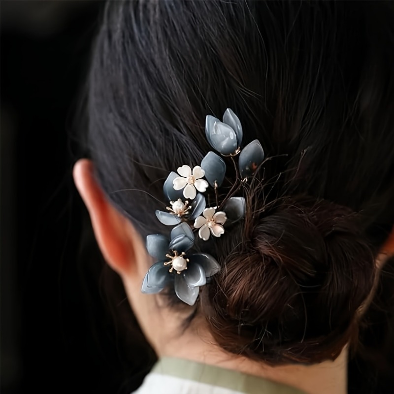 Women'S Accessories Designer - 1pc Elegant Handcrafted Vintage Orchid Flower