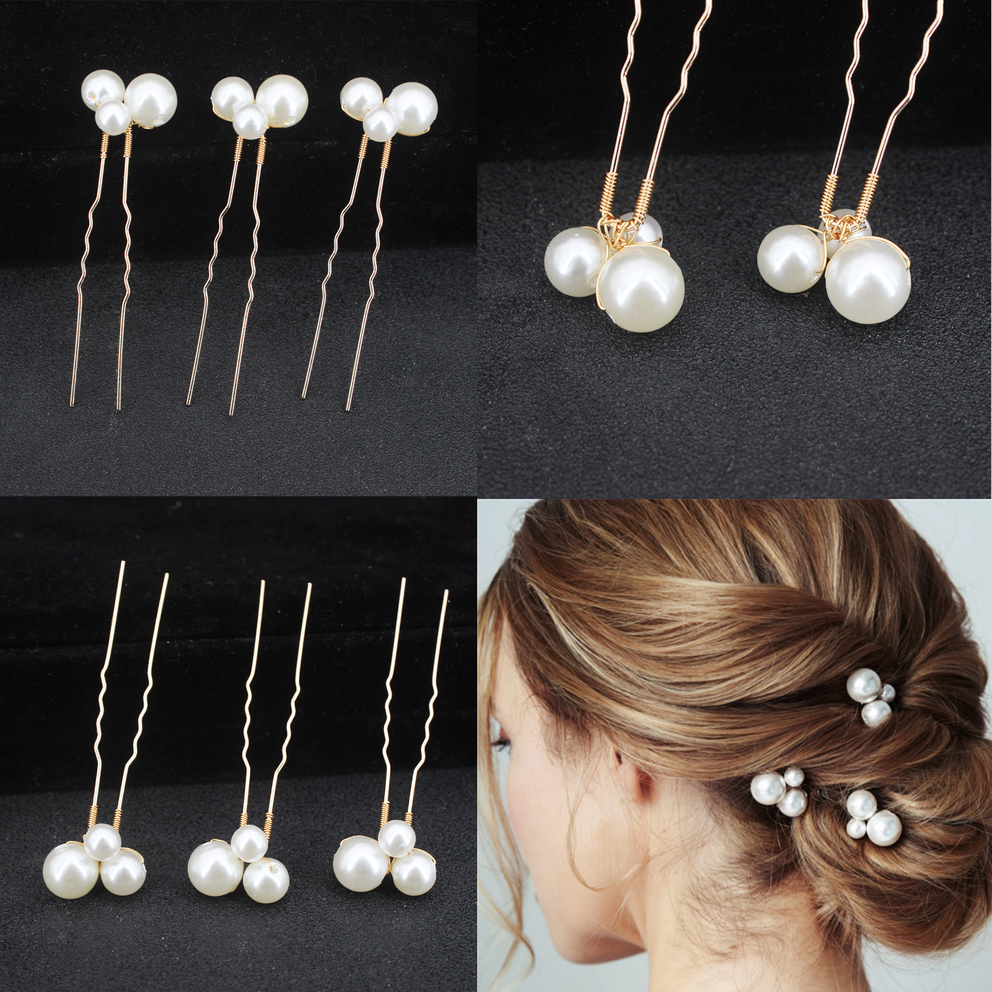 Women'S Accessories Designer - 3pcs/set Pearl U-shaped Hairpins Wedding Bridal