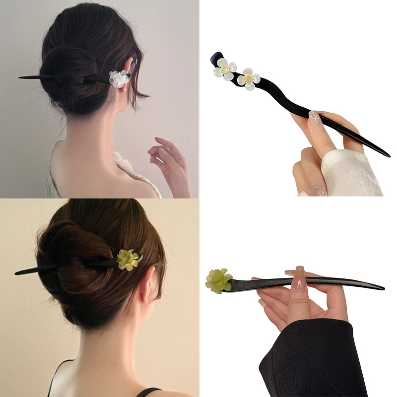 Women Accessories Trending - Vintage Chinese Style Wooden Flower Hair