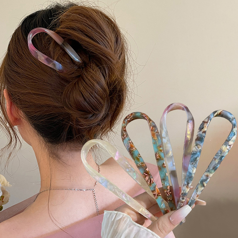 Women Accessories Trending - U-Shaped Hair Sticks Acetate Acrylic Hair