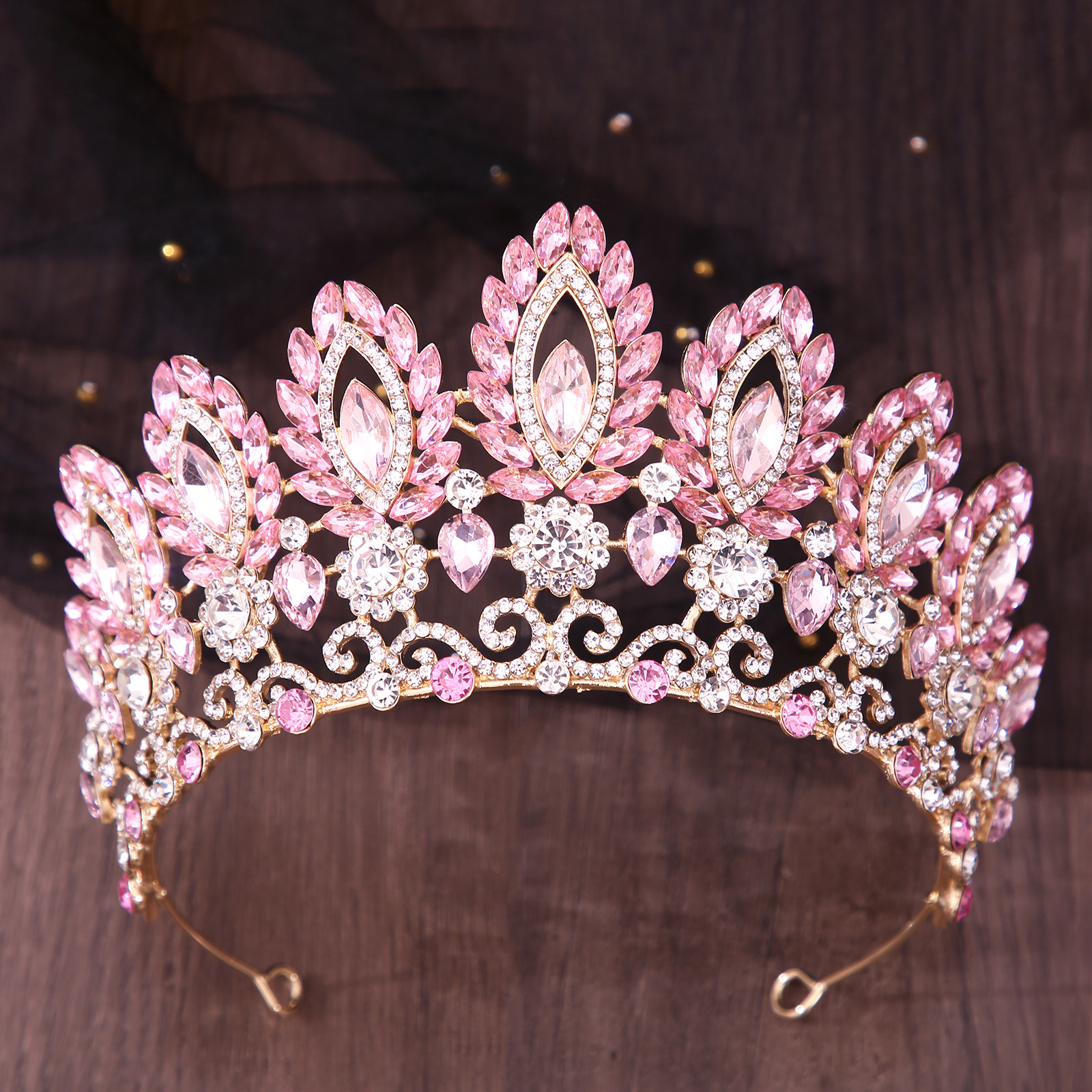 Women Jewelry Accessories For Black Dress - Royal Queen Pageant Crown Big Diadem