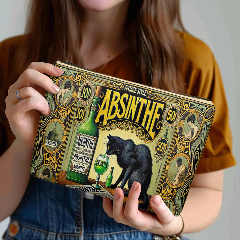 Women Accessories Organizer - 1 Piece, Black Cat and Absinthe