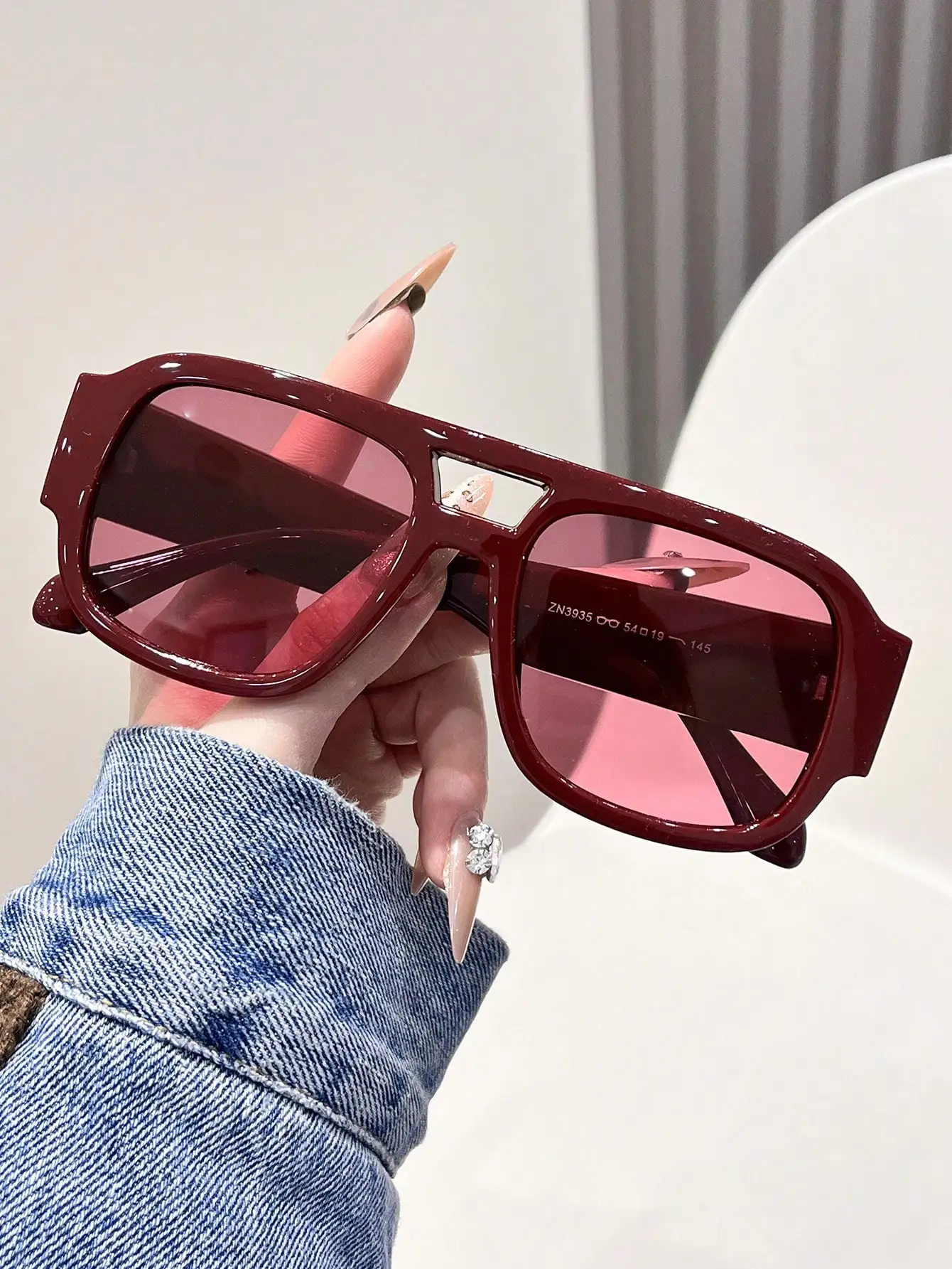 Women'S Red Accessories - 1 Pair Women Red Frame Fashion