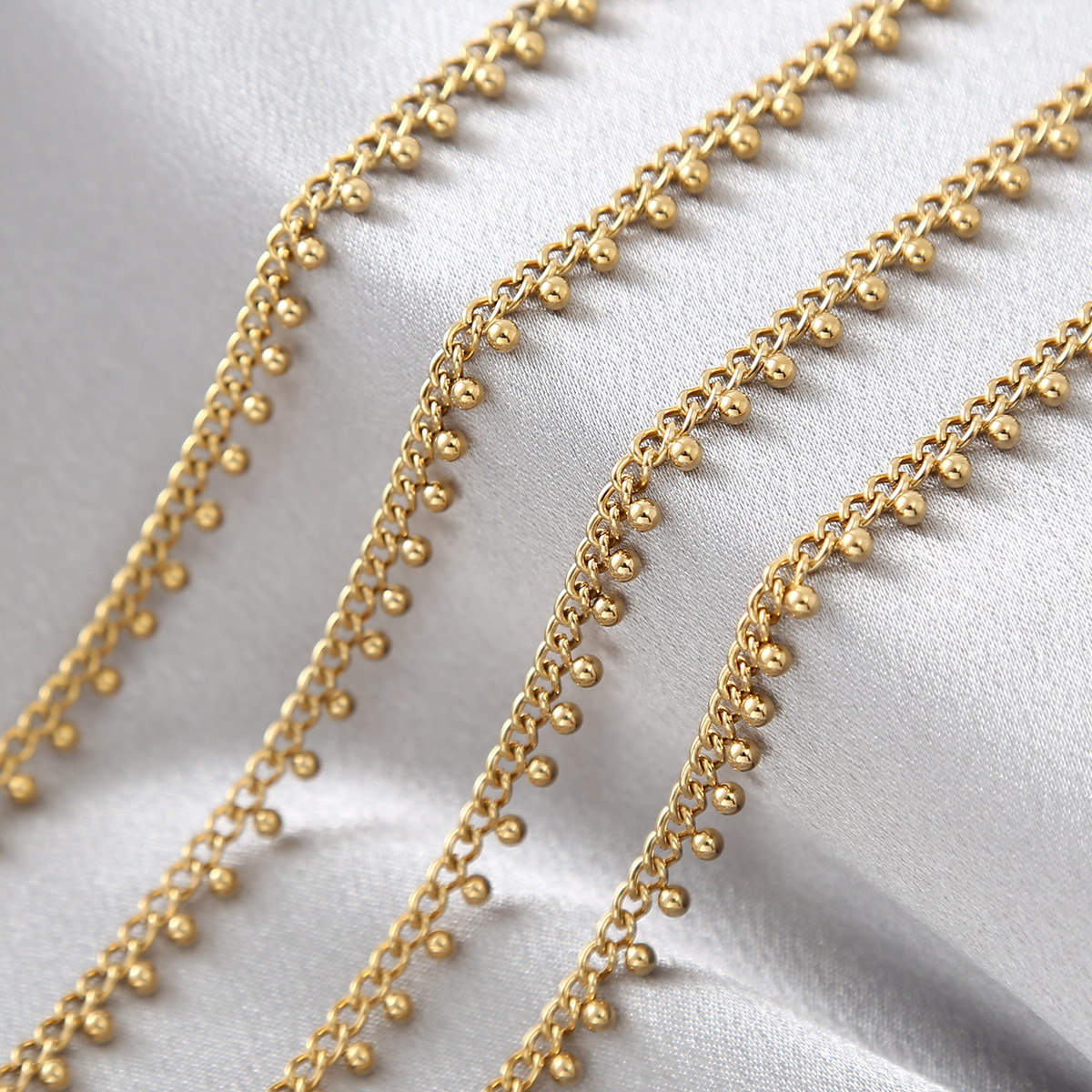 1Meter Stainless Steel Curb Li – Beaded Anklet Chain recenzja i cena