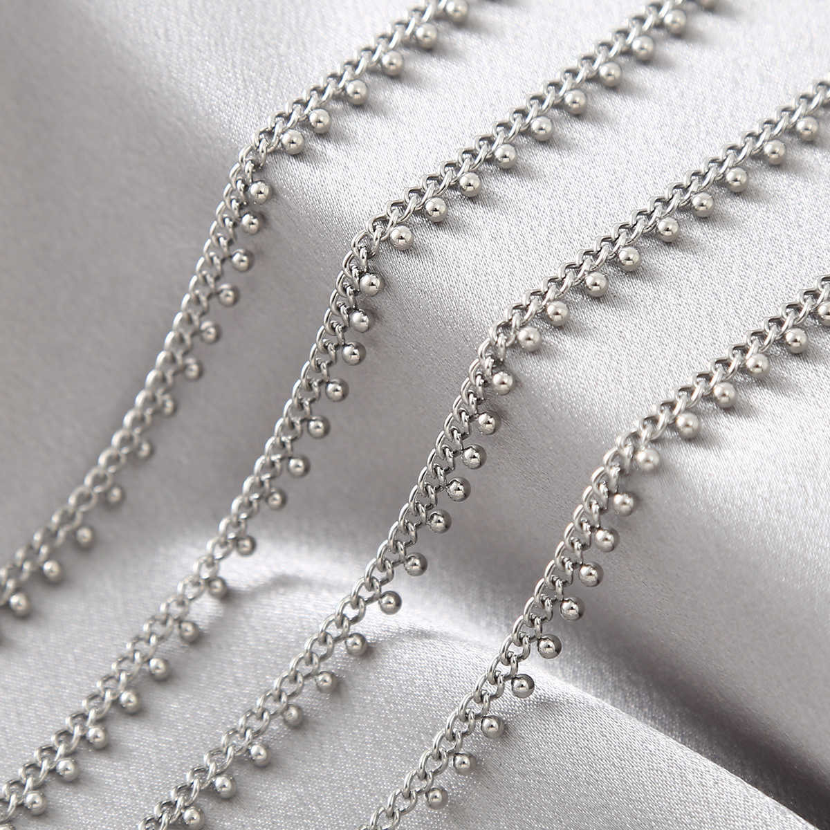 1Meter Stainless Steel Curb Li – Beaded Anklet Chain recenzja i cena