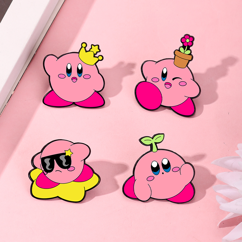 4pcs Kirby Enamel Lapel Pins S – Women Accessories Trending recenzja i cena