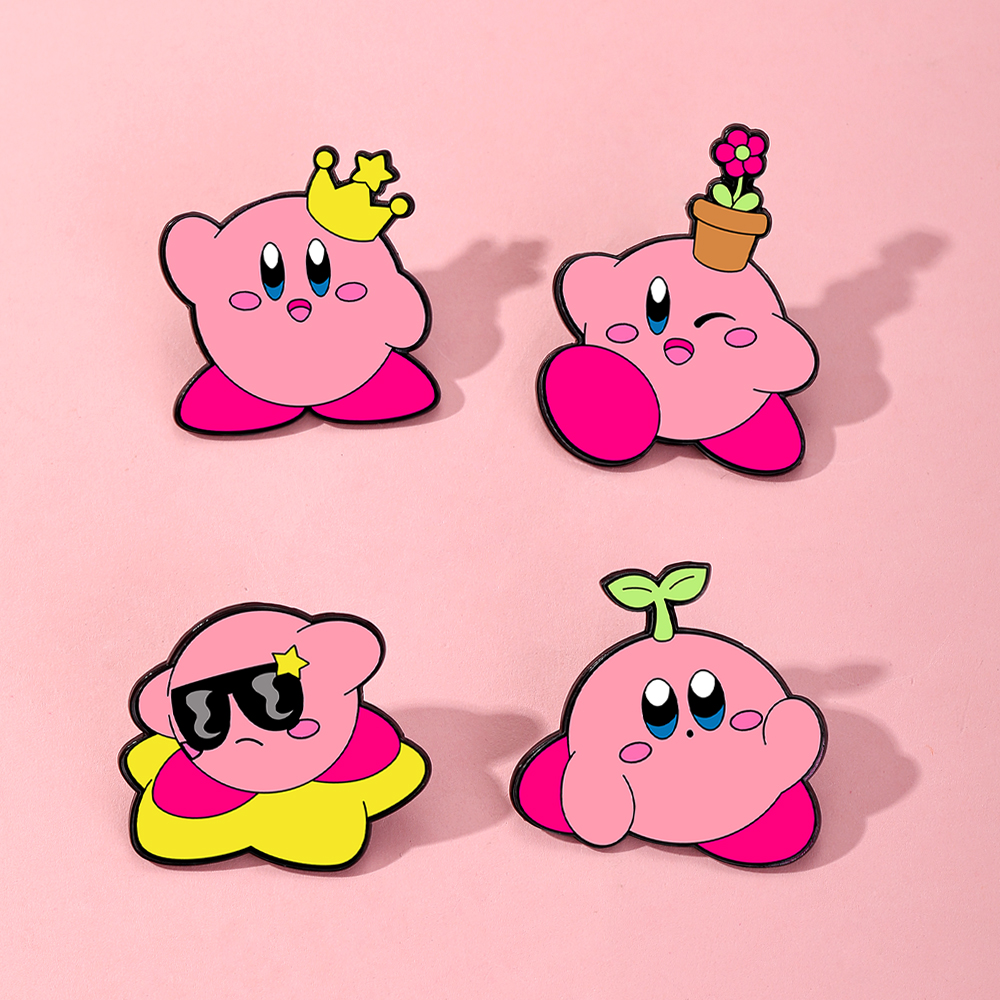 4pcs Kirby Enamel Lapel Pins S – Women Accessories Trending recenzja i cena