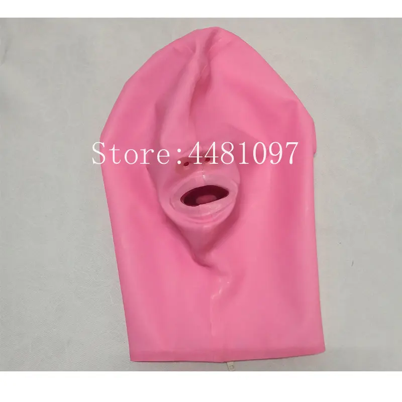 Pink Transparent Latex Hood wi – Women'S Red Accessories recenzja i cena