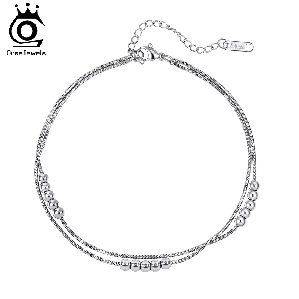 ORSA JEWELS Vintage Layered An – Beaded Anklet Chain recenzja i cena