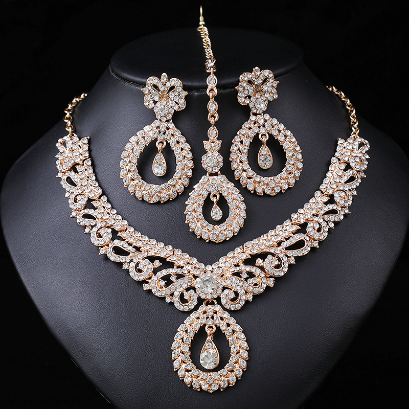 Luxury Gold Color Geometric Cr – Women Jewelry Accessories For Black Dress recenzja i cena