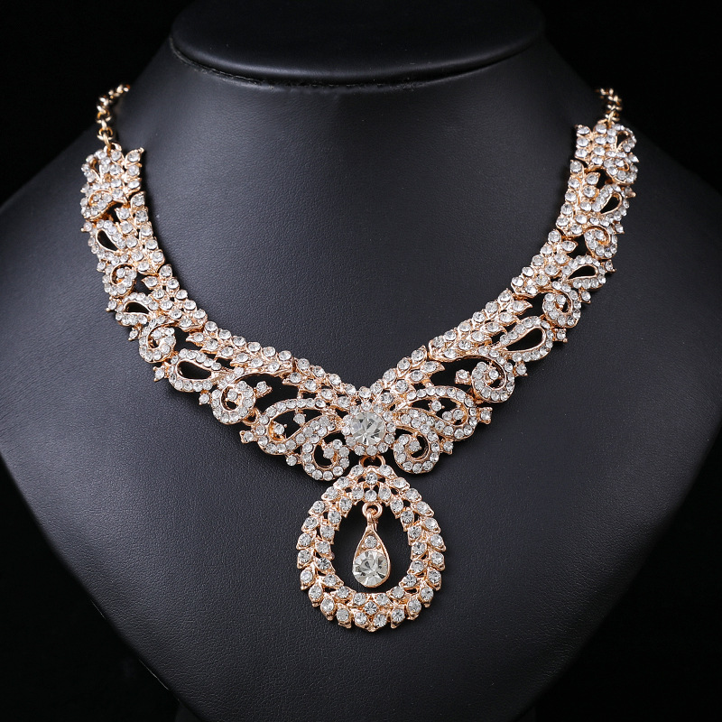 Luxury Gold Color Geometric Cr – Women Jewelry Accessories For Black Dress recenzja i cena