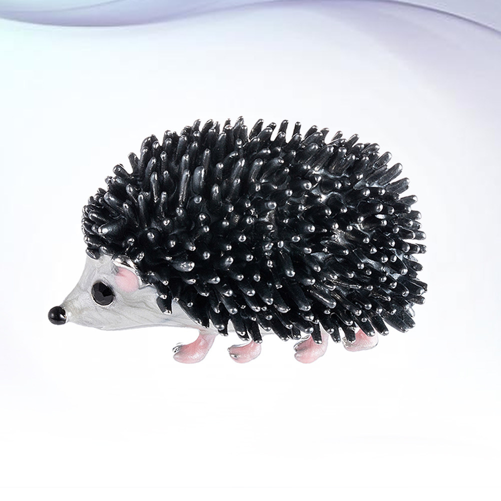 Black Alloy Brooch Hedgehog Pa – Women Jewelry Accessories For Black Dress recenzja i cena