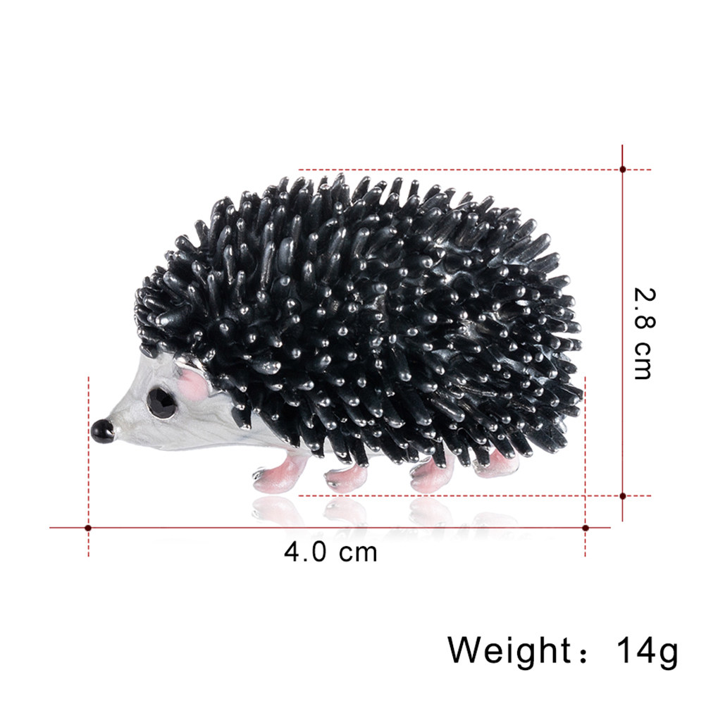 Black Alloy Brooch Hedgehog Pa – Women Jewelry Accessories For Black Dress recenzja i cena