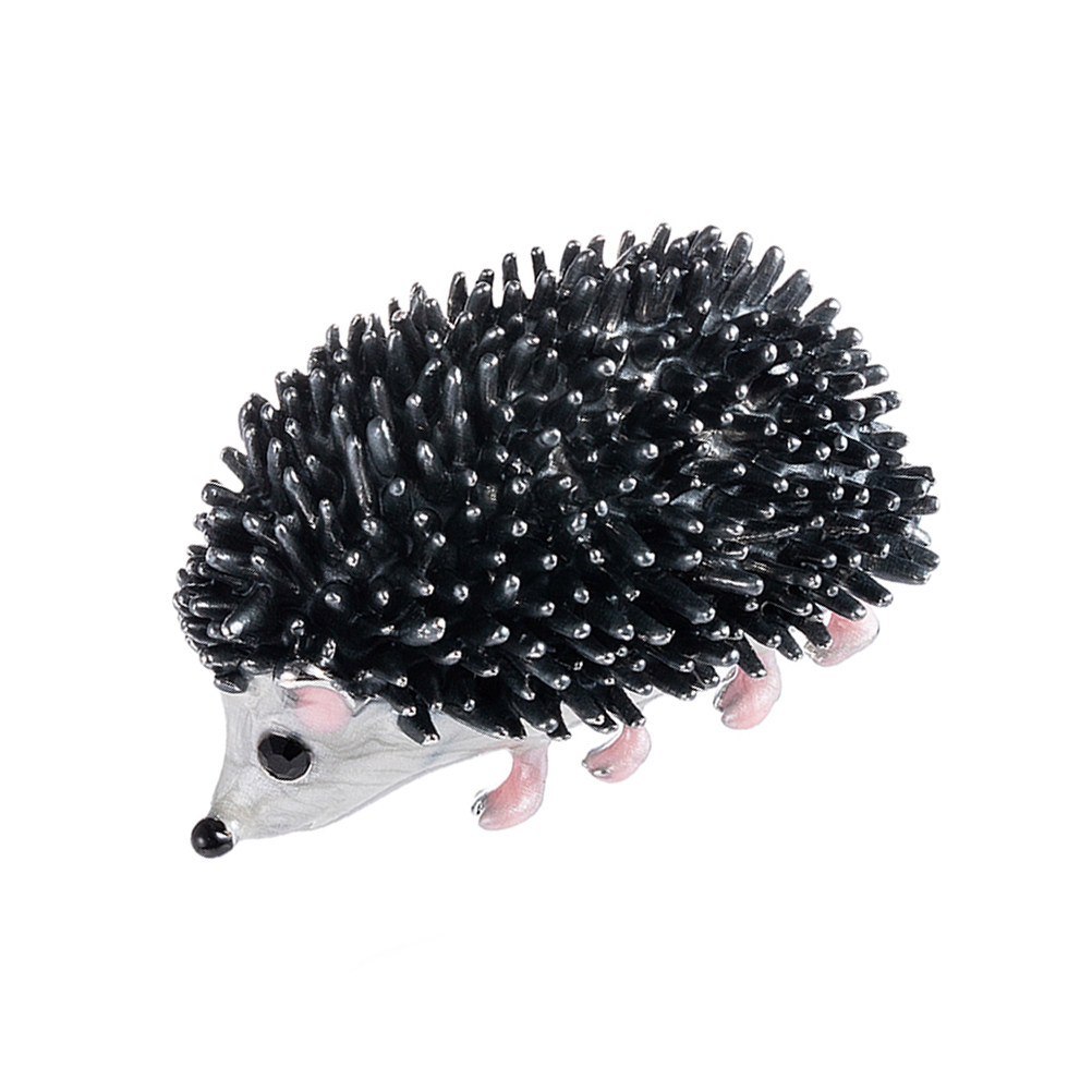 Black Alloy Brooch Hedgehog Pa – Women Jewelry Accessories For Black Dress recenzja i cena
