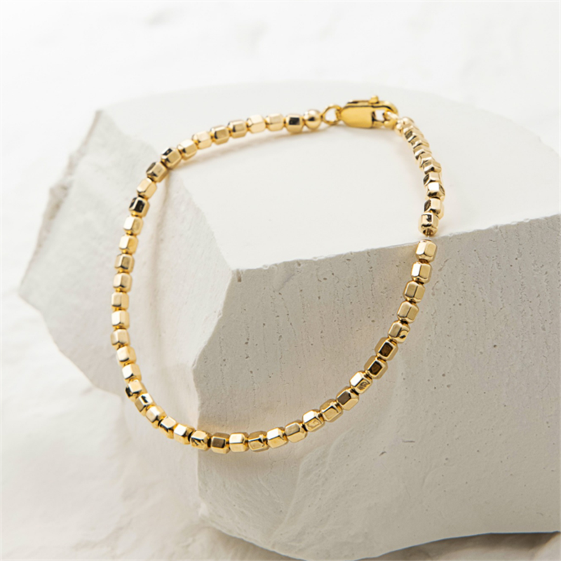 14K Gold Filled Bead Bracelet  – Beaded Anklet Chain recenzja i cena