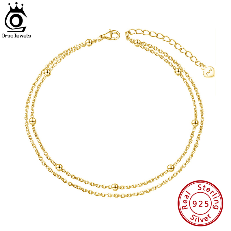 ORSA JEWELS Fashion 925 Sterli – Beaded Anklet Chain recenzja i cena