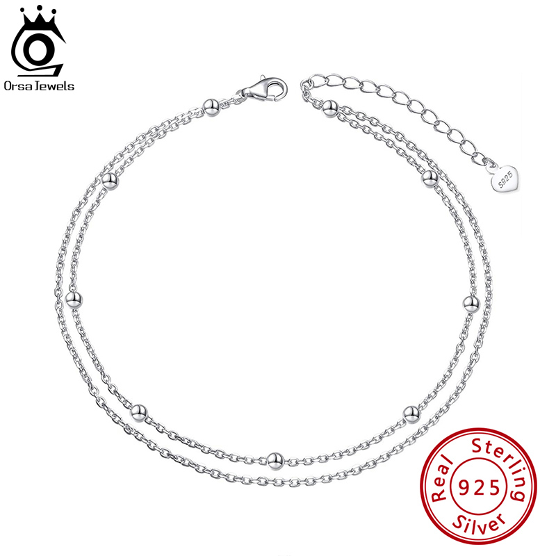 ORSA JEWELS Fashion 925 Sterli – Beaded Anklet Chain recenzja i cena