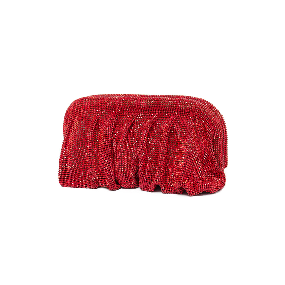 Red Aluminum Mesh Rhinestone P – Wallet Chain Bag recenzja i cena