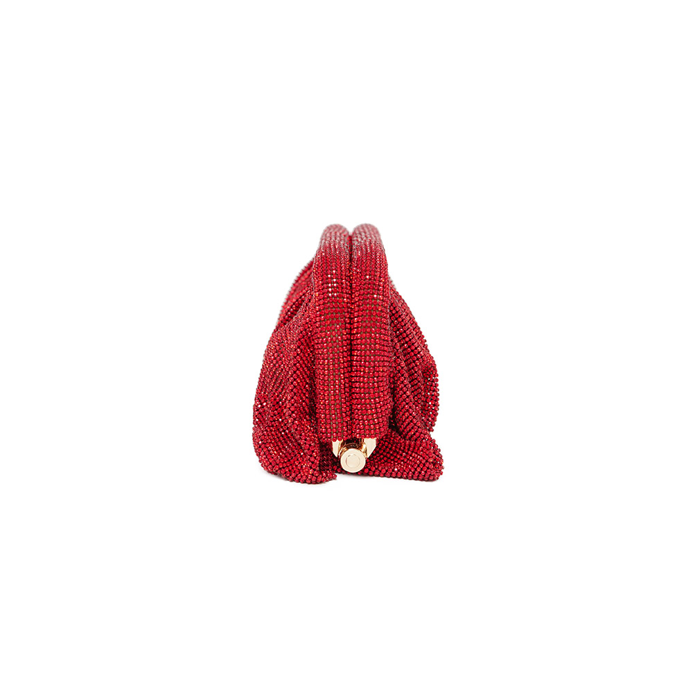 Red Aluminum Mesh Rhinestone P – Wallet Chain Bag recenzja i cena