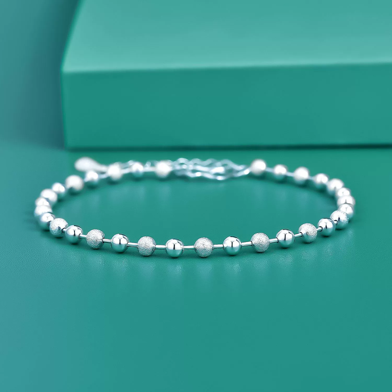 Classic Simple 925 Sterling Si – Beaded Anklet Chain recenzja i cena