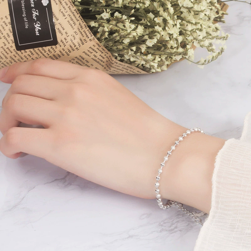 Classic Simple 925 Sterling Si – Beaded Anklet Chain recenzja i cena