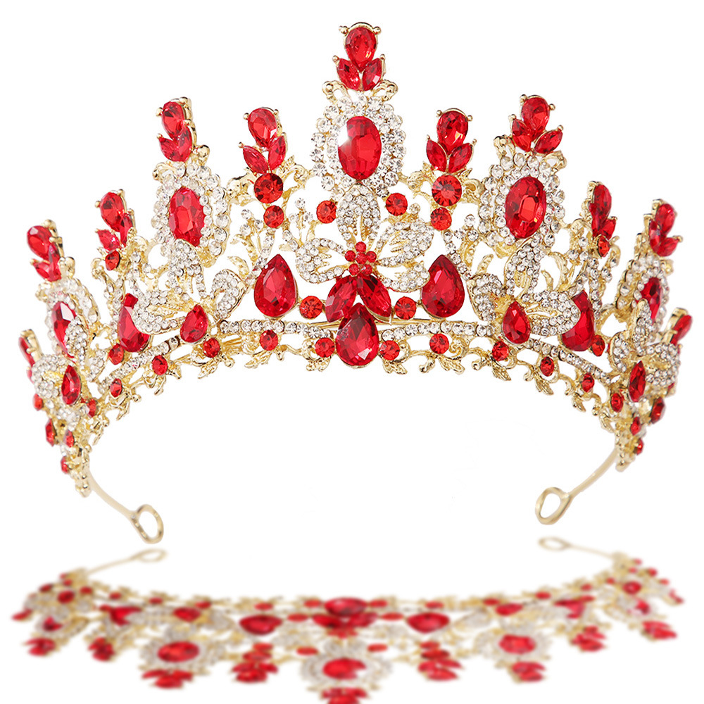 Baroque Princess Red Crystal W – Women Jewelry Accessories For Black Dress recenzja i cena