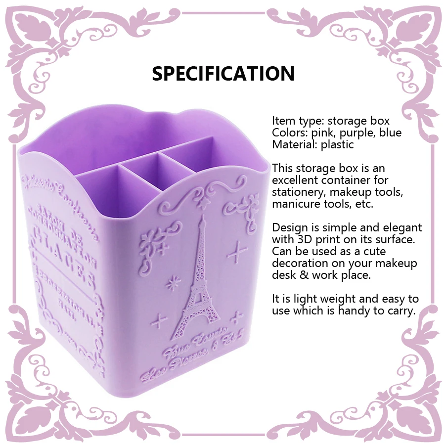 4-Compartment Nail Art Brush H – Women Accessories Organizer recenzja i cena
