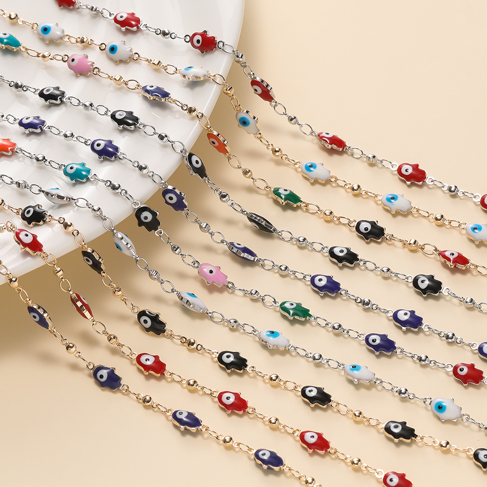 1Meter Crystal Oil Drop Beads  – Evil Eye Bracelet recenzja i cena