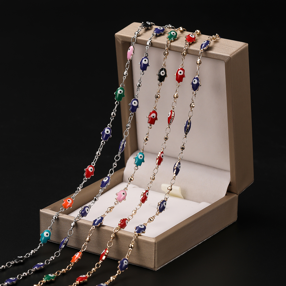 1Meter Crystal Oil Drop Beads  – Evil Eye Bracelet recenzja i cena