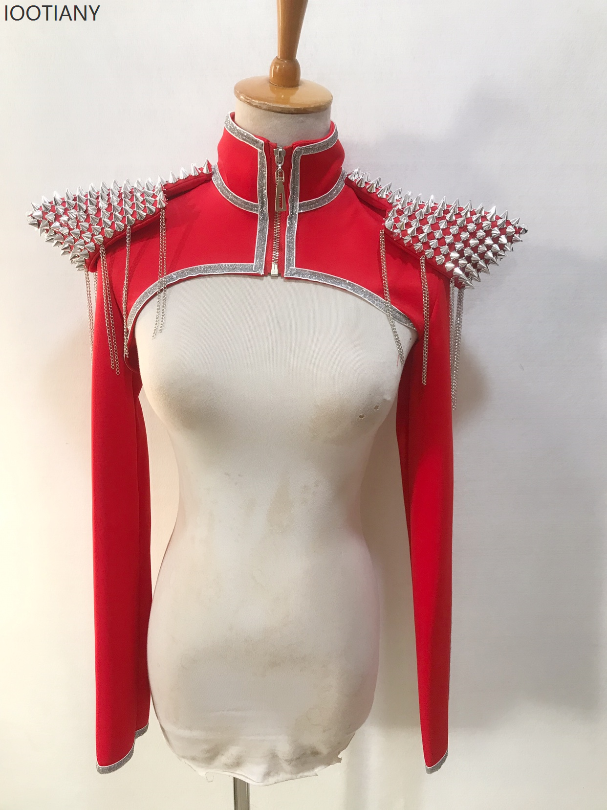 IOOTIANY Red Rivet Padded Shou – Women'S Red Accessories recenzja i cena