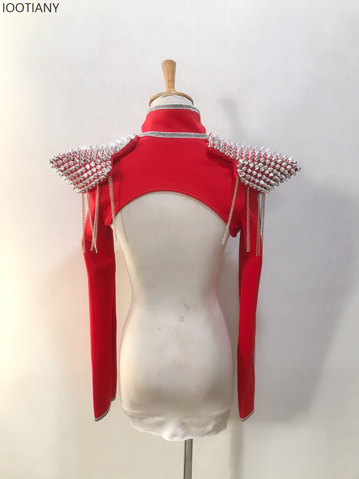 IOOTIANY Red Rivet Padded Shou – Women'S Red Accessories recenzja i cena