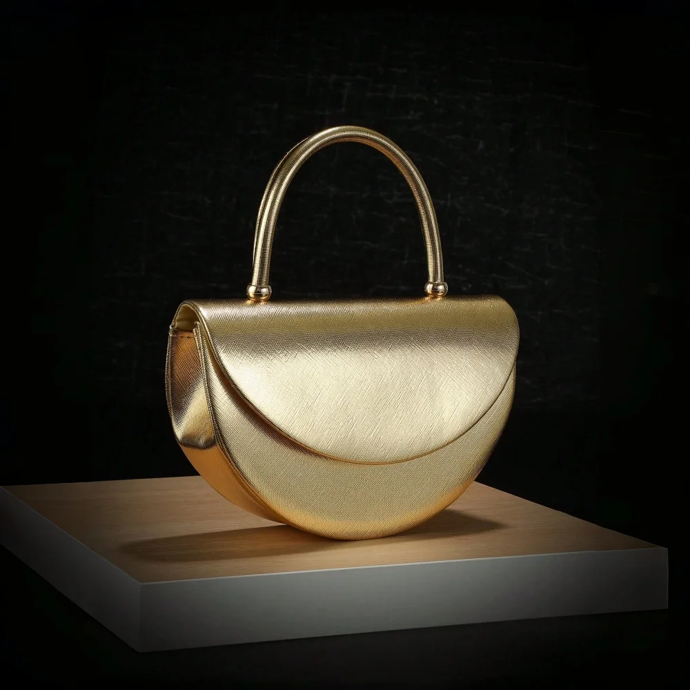 Halfmoon Shiny Evening Handbag – Wallet Chain Bag recenzja i cena