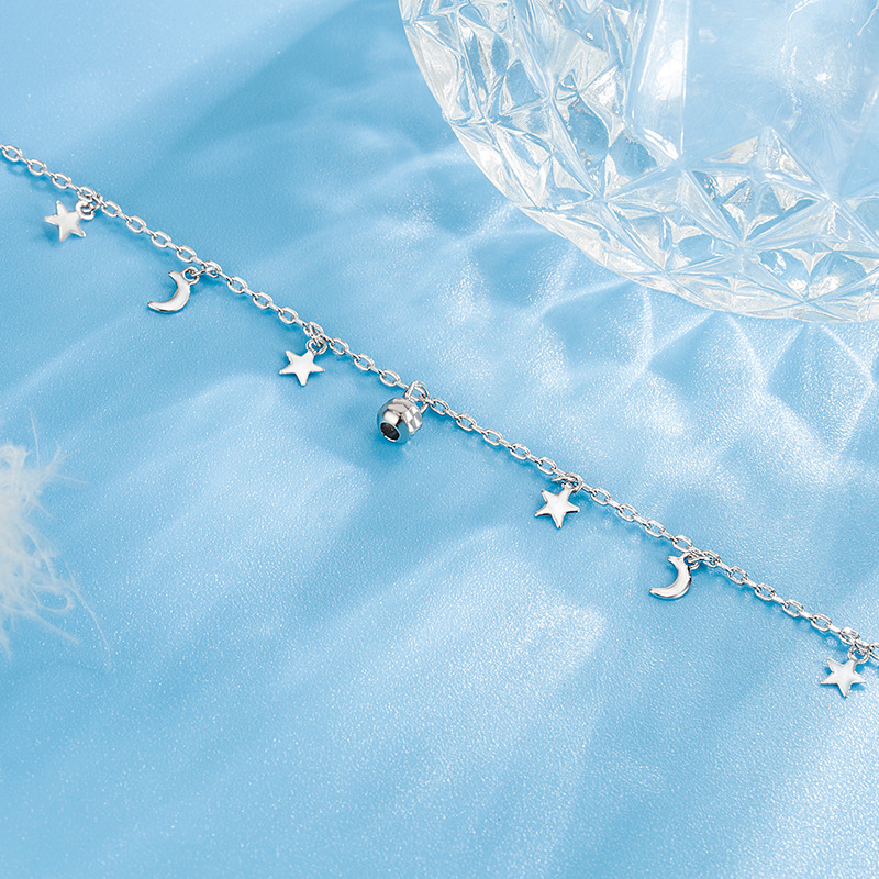 Romantic Moon Star Bead Feet C – Beaded Anklet Chain recenzja i cena