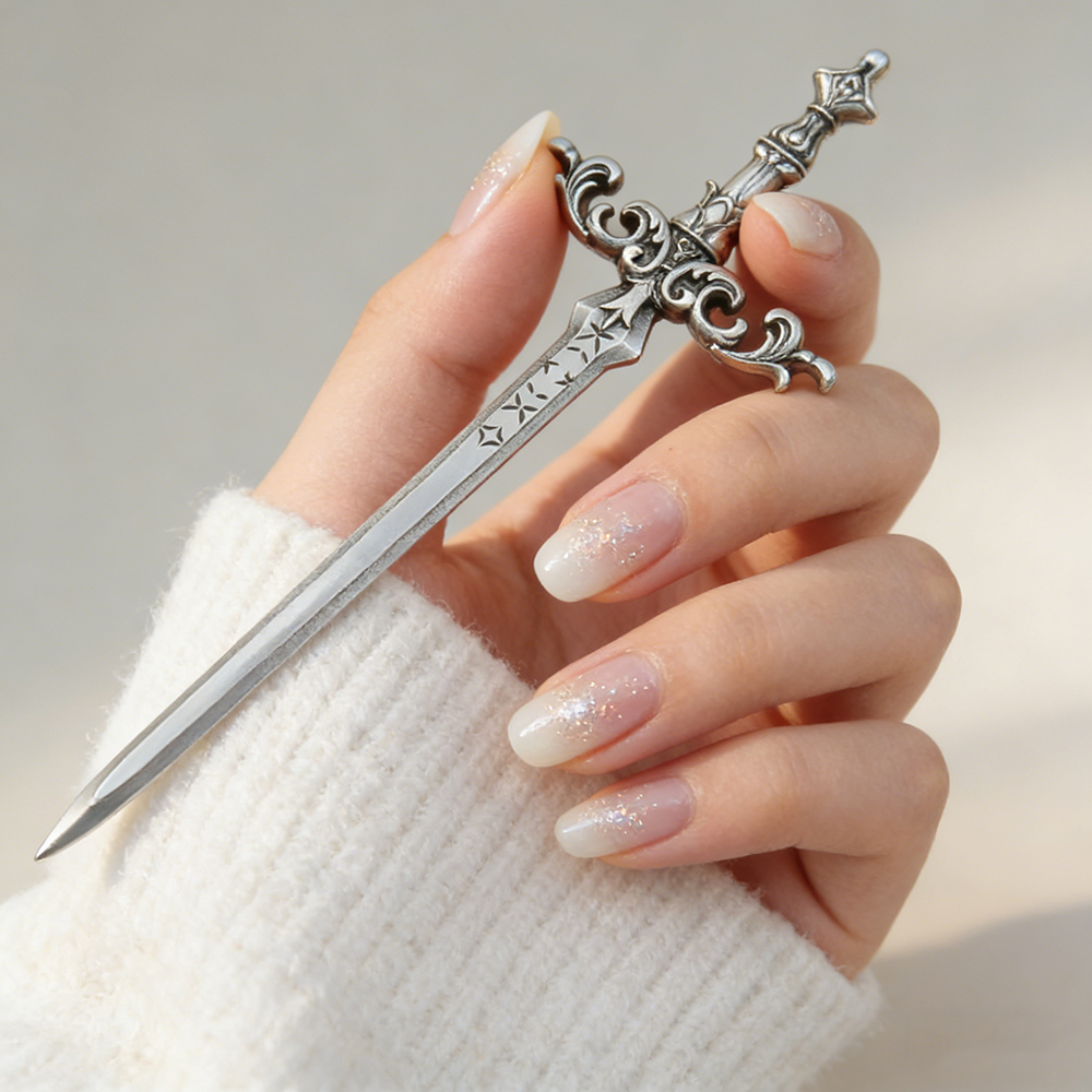 1pc Silver-Tone Sword Hair Sti – Women'S Accessories Designer recenzja i cena