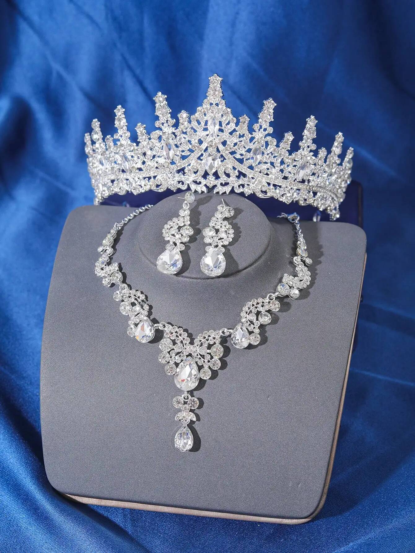 Black Crown Crystal Bridal Jew – Women Jewelry Accessories For Black Dress recenzja i cena