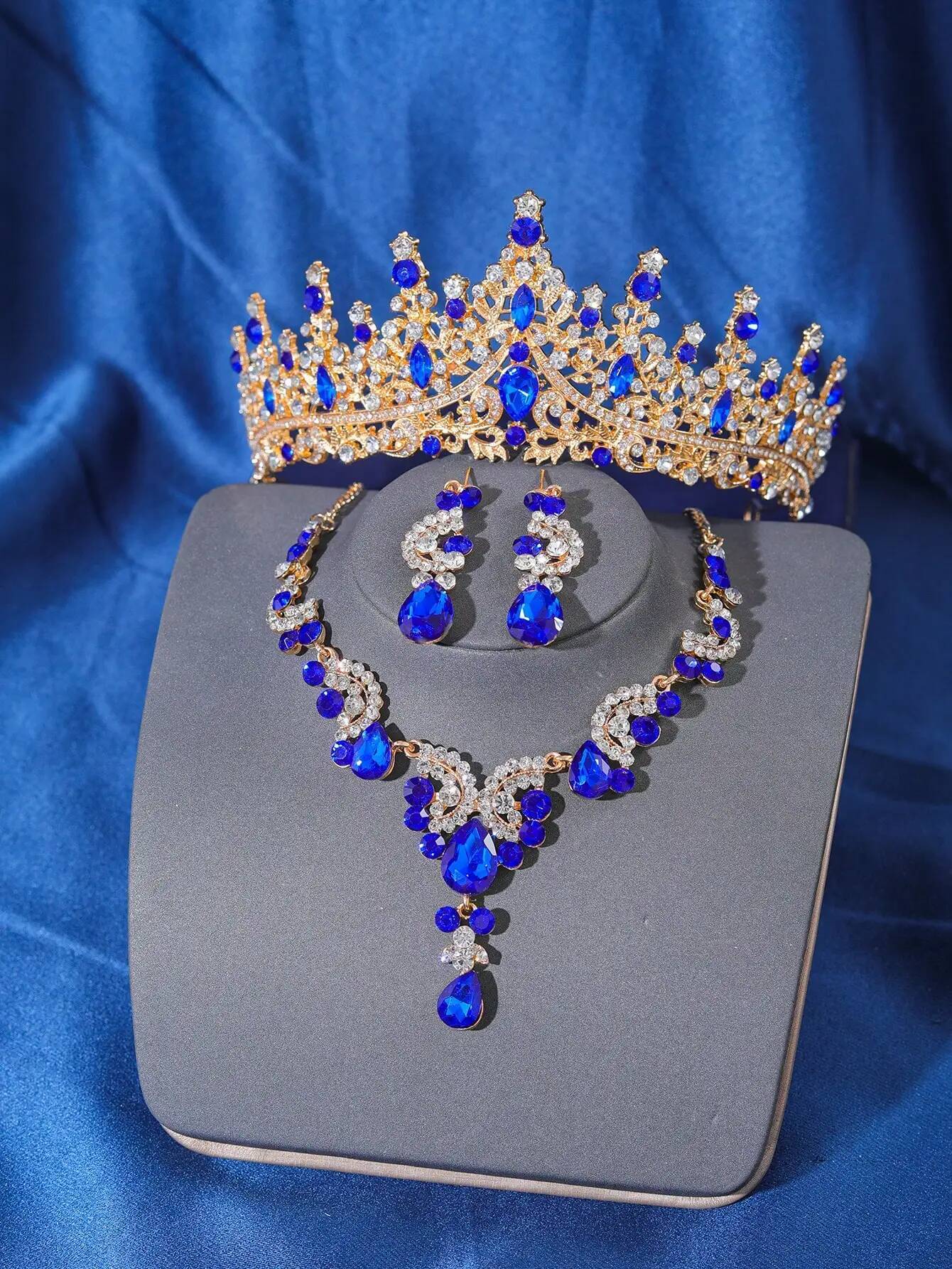Black Crown Crystal Bridal Jew – Women Jewelry Accessories For Black Dress recenzja i cena