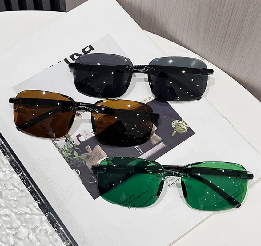 Rimless Stylish Trendy Sunglas – Women Accessories Trendy recenzja i cena