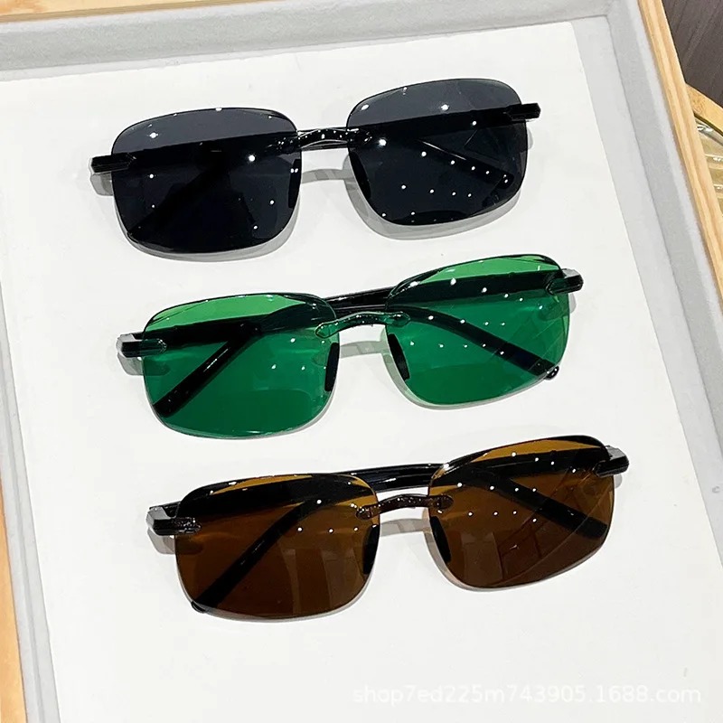 Rimless Stylish Trendy Sunglas – Women Accessories Trendy recenzja i cena