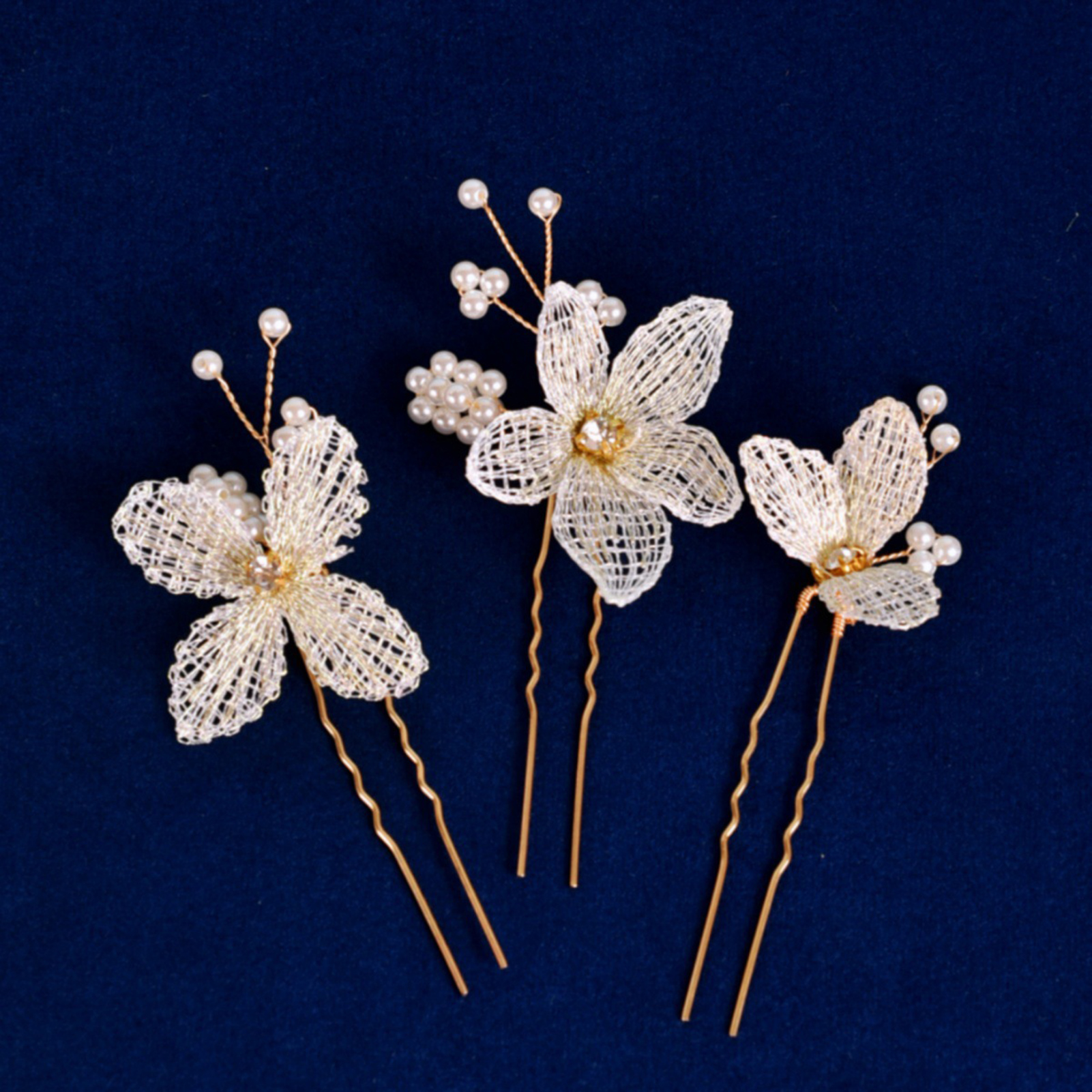 3pcs U Shaped Hairpins flower  – Women'S Accessories Designer recenzja i cena