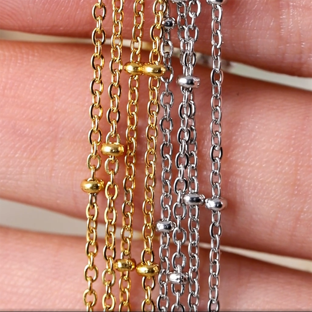 2Meters/Lot Stainless Steel Be – Beaded Anklet Chain recenzja i cena