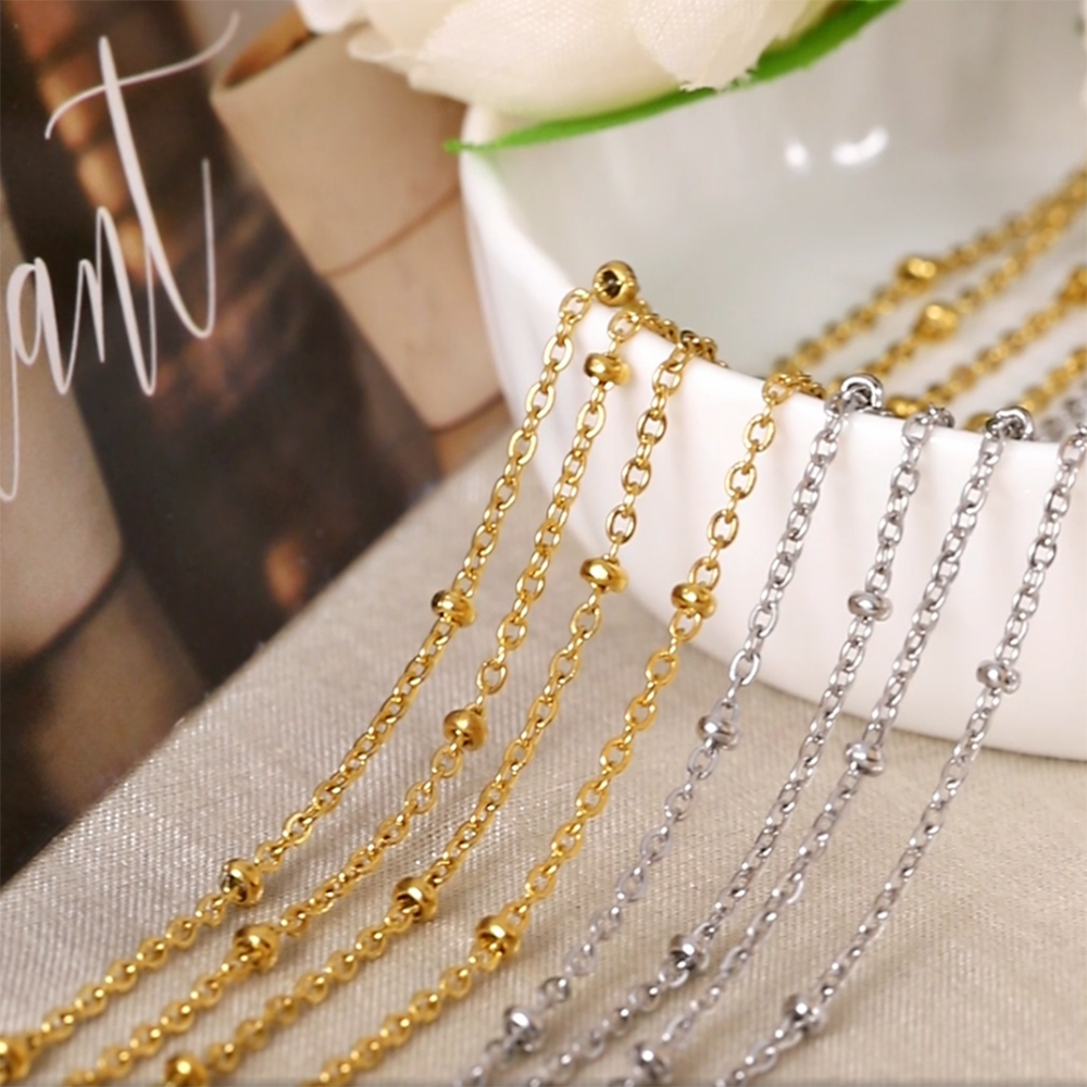2Meters/Lot Stainless Steel Be – Beaded Anklet Chain recenzja i cena