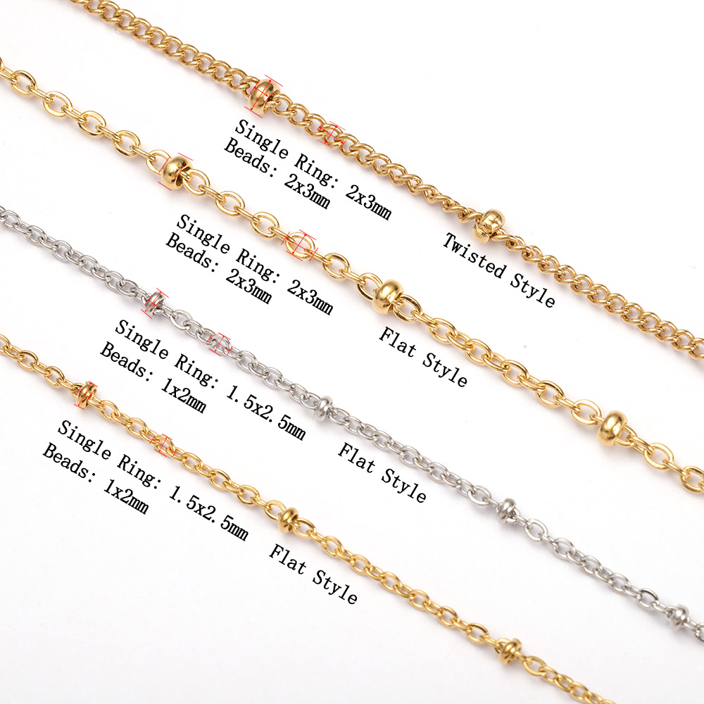 2Meters/Lot Stainless Steel Be – Beaded Anklet Chain recenzja i cena