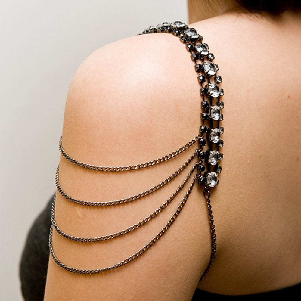 Stonefans Black Layered Should – Women Jewelry Accessories For Black Dress recenzja i cena