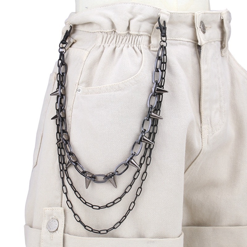 Hip Hop Punk Rock Metal Pants  – Wallet Chain Bag recenzja i cena