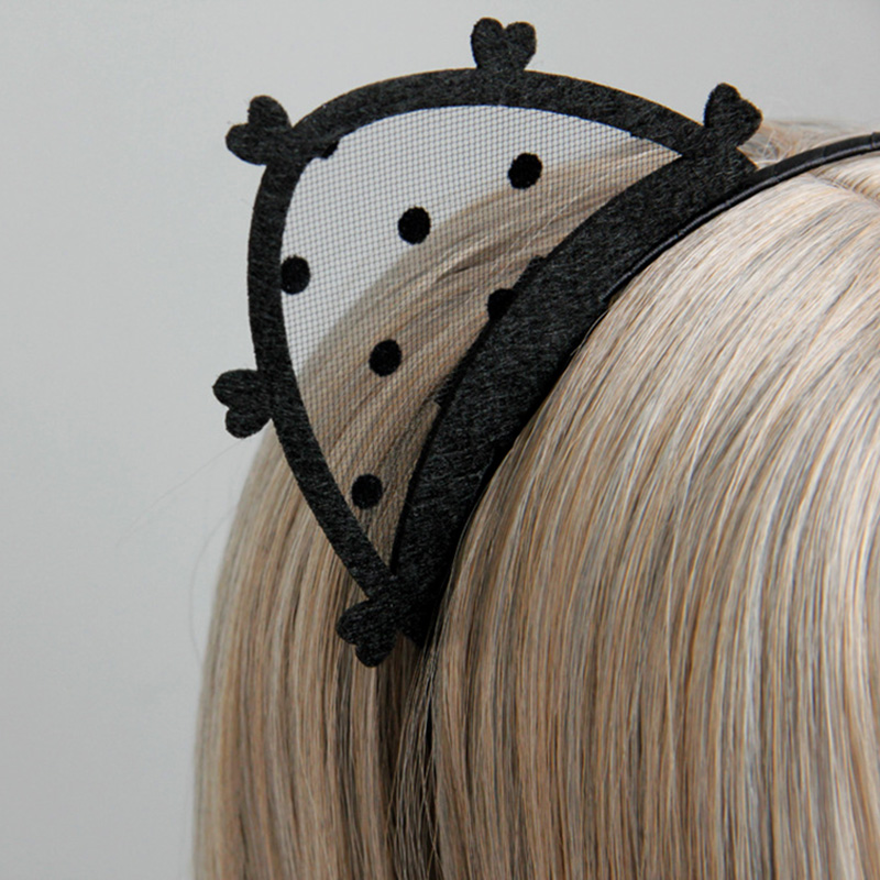 Black Lace Cat Ears Heart Pret – Women Jewelry Accessories For Black Dress recenzja i cena