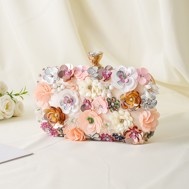 Floral Evening Dinner Handbag  – Wallet Chain Bag recenzja i cena