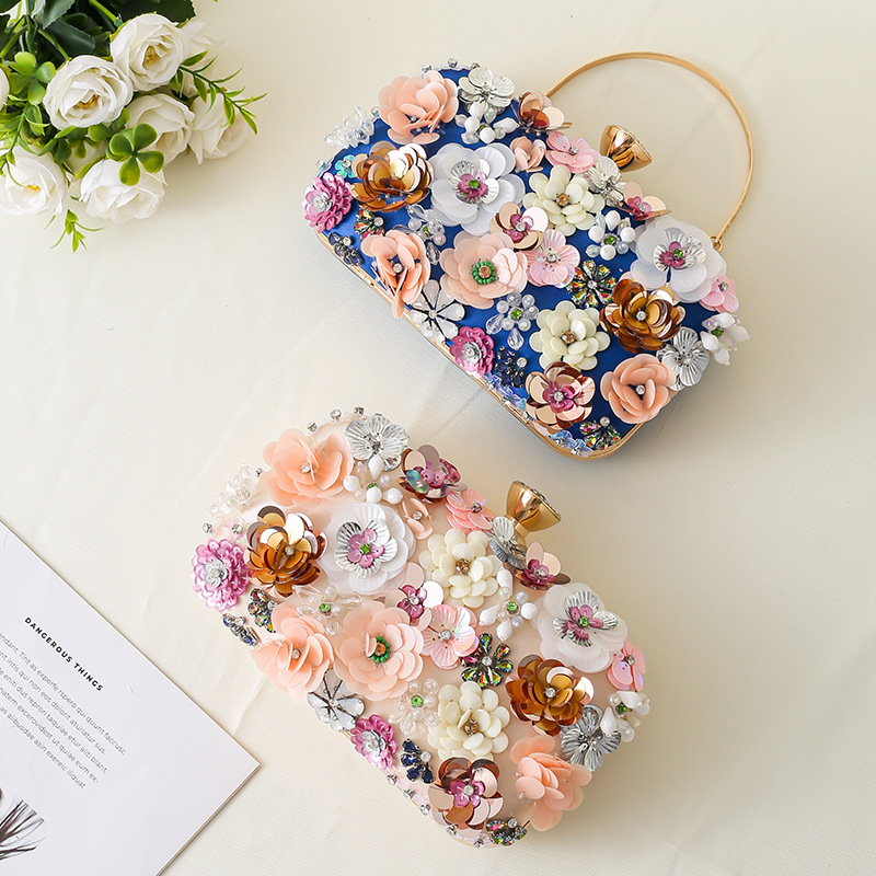 Floral Evening Dinner Handbag  – Wallet Chain Bag recenzja i cena